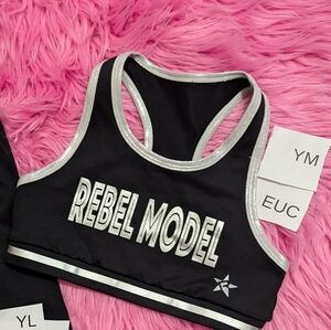 Rebel Athletic cheer dance Model bra YM youth medium